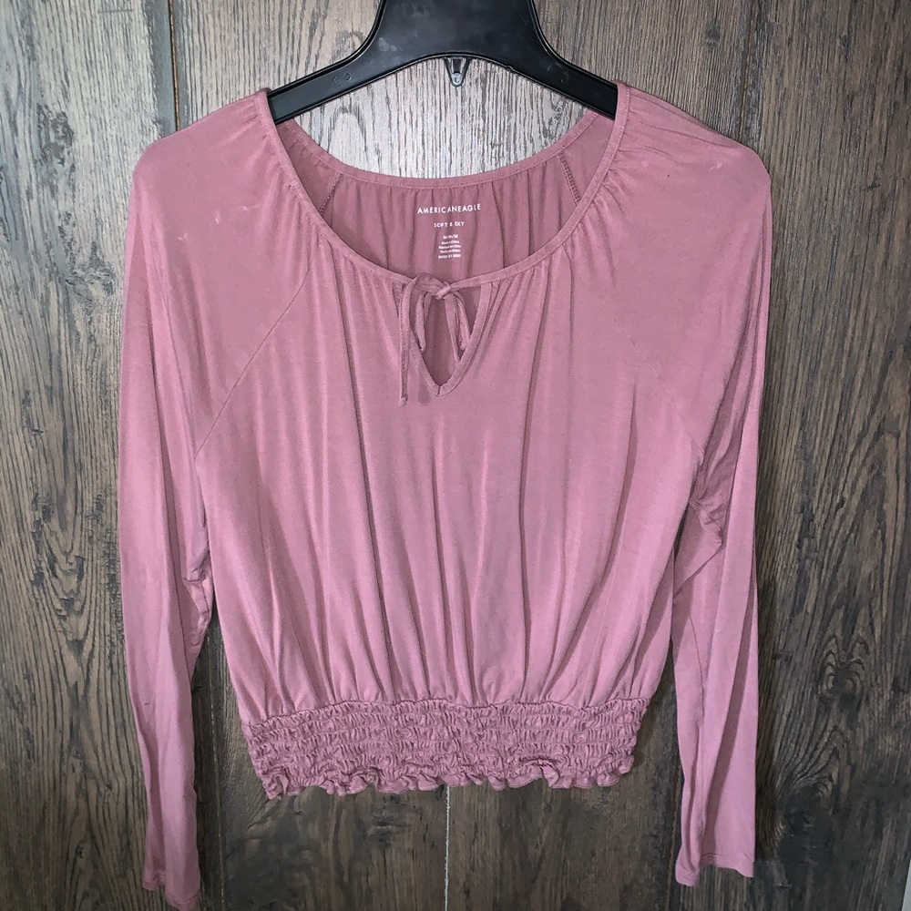 Cropped Long sleeve with ruffled bottom